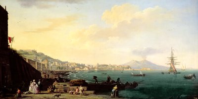 ベスビオを背景にしたナポリの眺め（71567ペア） 作： Claude Joseph Vernet